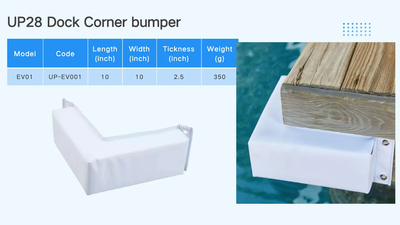 marina dock corner bumper for leisure boat protection