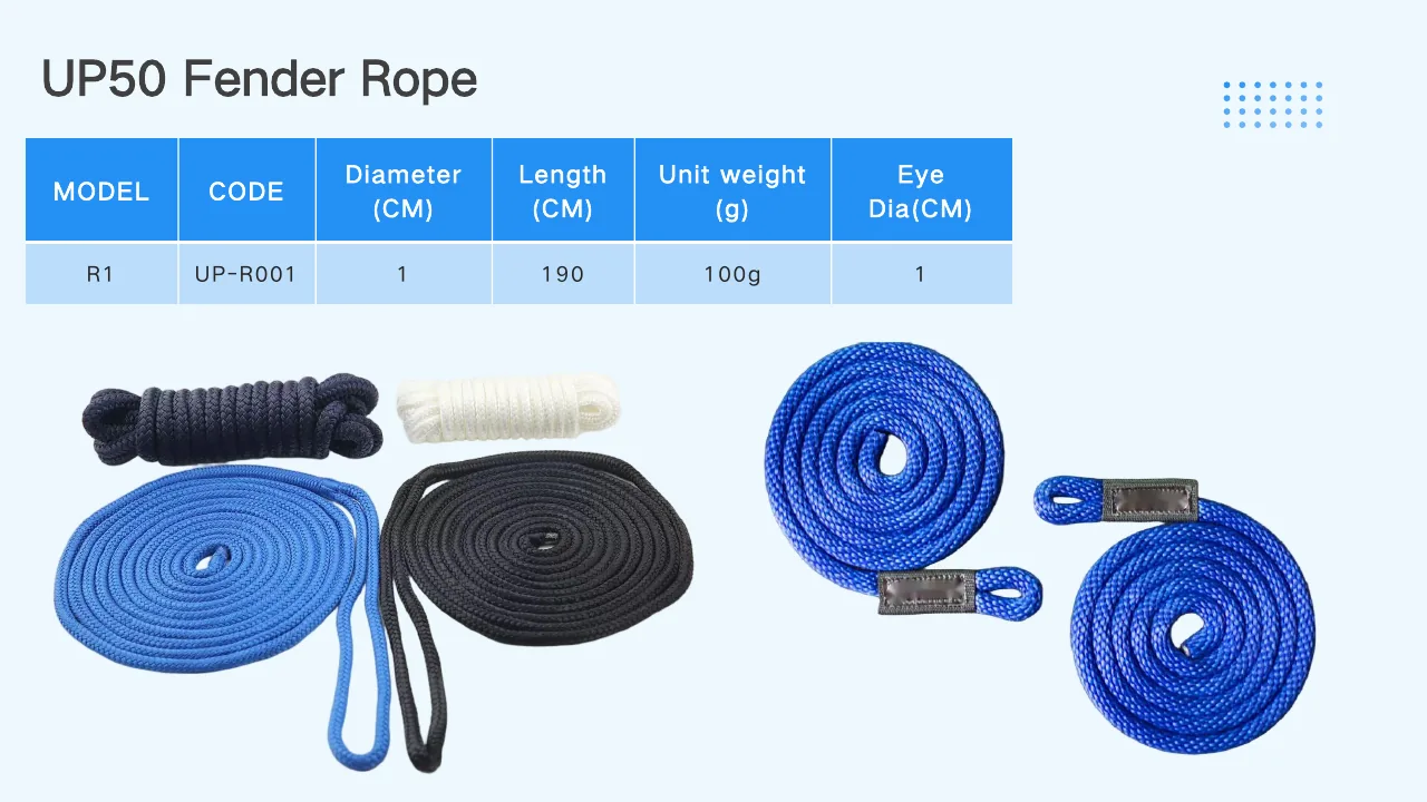braided fender ropes for leisure yacht mooring protection