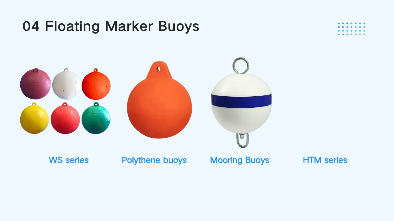 floating marker and mooring buoys for leisure waterways